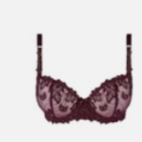 Axami lingerie Acai Berry Unlined Sheer Balconette Bra, USA 34E - Picture 2 of 3